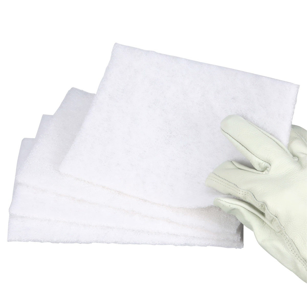 3M HP-HP 7445 Scotch-Brite Light Cleansing Hand Pad, Super Fine, White, 6 in x 9 in, for vinyl, porcelain, plastic, metal (7010294912) (3200 Pack) - 9
