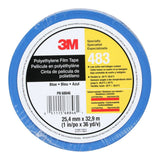 3M 483 Polyethylene Tape, Blue, 1 in x 36 yd, 5.0 mil, Individually Wrapped Conveniently Packaged (7010295458) (36 Pack) - 6