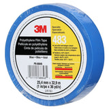 3M 483 Polyethylene Tape, Blue, 1 in x 36 yd, 5.0 mil, Individually Wrapped Conveniently Packaged (7010295458) (36 Pack) - 8