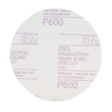 3M 260L 83678 Stikit Finishing Film Abrasive Disc, PSA, Aluminum Oxide P600, White, 5 in (7010298821) (4 Pack) - 2