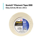 3M 7010300522 Scotch Filament Tape 898, Clear, 48 mm x 55 m, 6.6 mil - 4