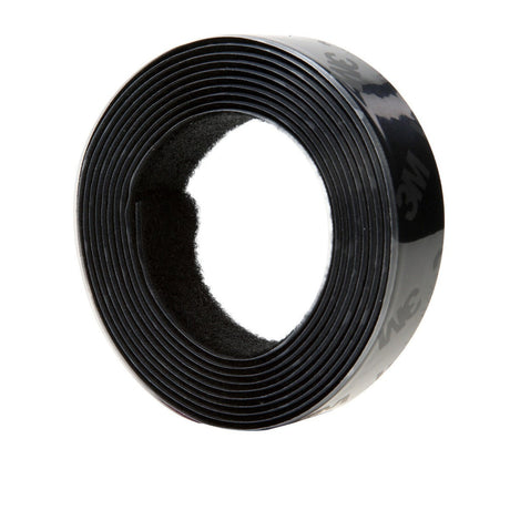 3M Hook/Loop Fastener, Black, 1 in x 10 ft (TB3571/TB3572) (7010302387) (8 Pack)