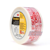 3M 3771 Scotch Printed Message Box Sealing Tape, White, 48 mm x 100 m (7010302431) (36 Pack) - 3