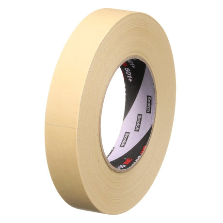 3M 501+ 501+ IW Scotch Specialty High Temperature Masking Tape, Tan, 24 mm x 55 m (7010302439) (36 Pack)