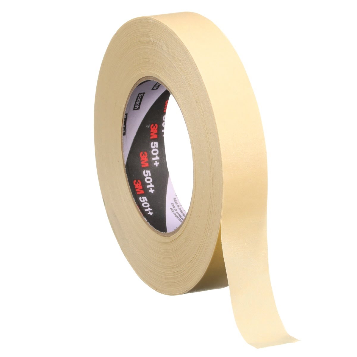 3M 501+ 501+ IW Scotch Specialty High Temperature Masking Tape, Tan, 24 mm x 55 m (7010302439) (36 Pack) - 2