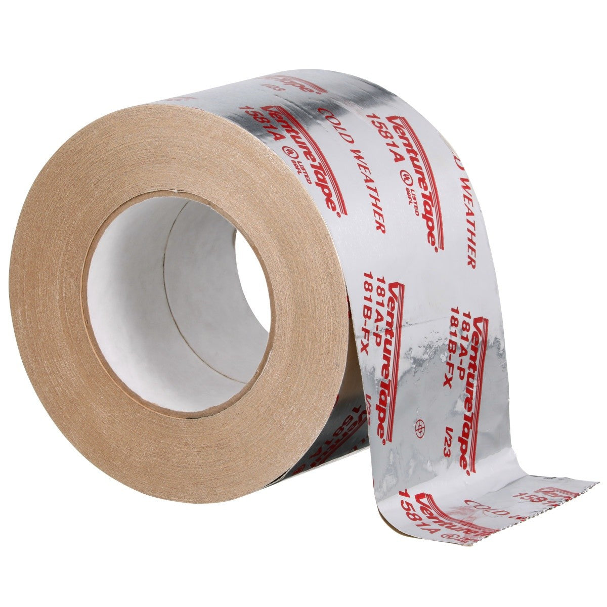 3M 1581A UL181A-P Aluminum Foil Tape, Natural Aluminum, Rigid/Flexible Duct Seaming, Cold Weather Adhesion, 3-7/8 in x 60 yd, 2 mil (7010302857) (12 Pack) - 5