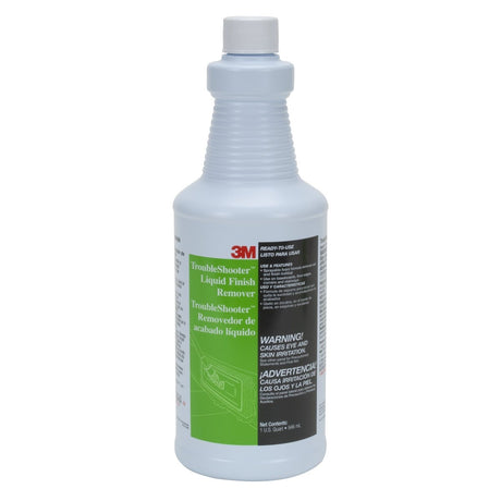 3M TroubleShooter Liquid Finish Remover Ready to Use Floor Stripper 1 qt (7010303542) (6 Pack)