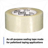 3M 311+ Scotch High Tack Box Sealing Tape, Clear, 48 mm x 100 m (7010306820) (36 Pack) - 6