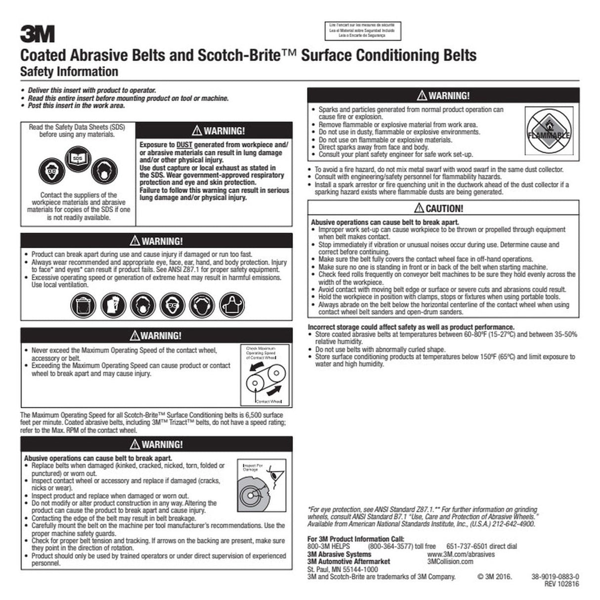 3M 337DC Trizact Cloth Belt, Aluminum Oxide A160, X Weight, 3/4 in x 18 in (7010308284) (50 Pack) - 3