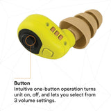 3M LEP-200 PELTOR Level Dependent Earplug Kit, Rechargeable Li-Ion, Micro USB, Yellow, NRR 31 dB (7010316631) - 3