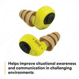 3M LEP-200 PELTOR Level Dependent Earplug Kit, Rechargeable Li-Ion, Micro USB, Yellow, NRR 31 dB (7010316631) - 5