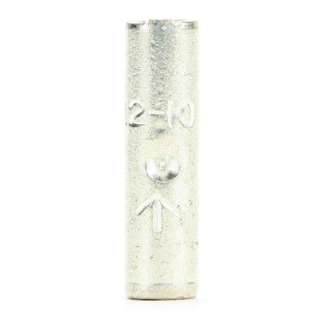 3M MU10BCX Butt Connector, Non-Insulated Brazed Seam, Built-in Wire Stop, 10-12 AWG (7010320789) (50 Pack)