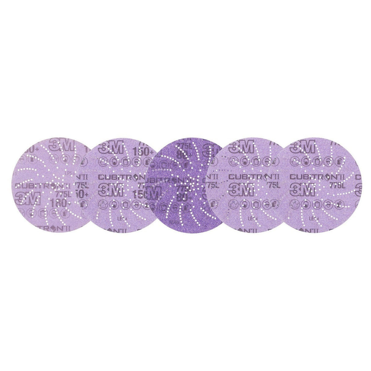 3M 775L Xtract Hookit Film Disc, 5 in, 80+ to 220+, Purple (7010327612) (15 Pack)