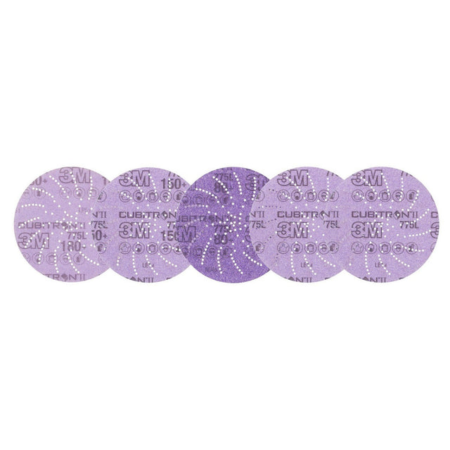 3M 775L Xtract Hookit Film Disc, 5 in, 80+ to 220+, Purple (7010327612) (15 Pack)