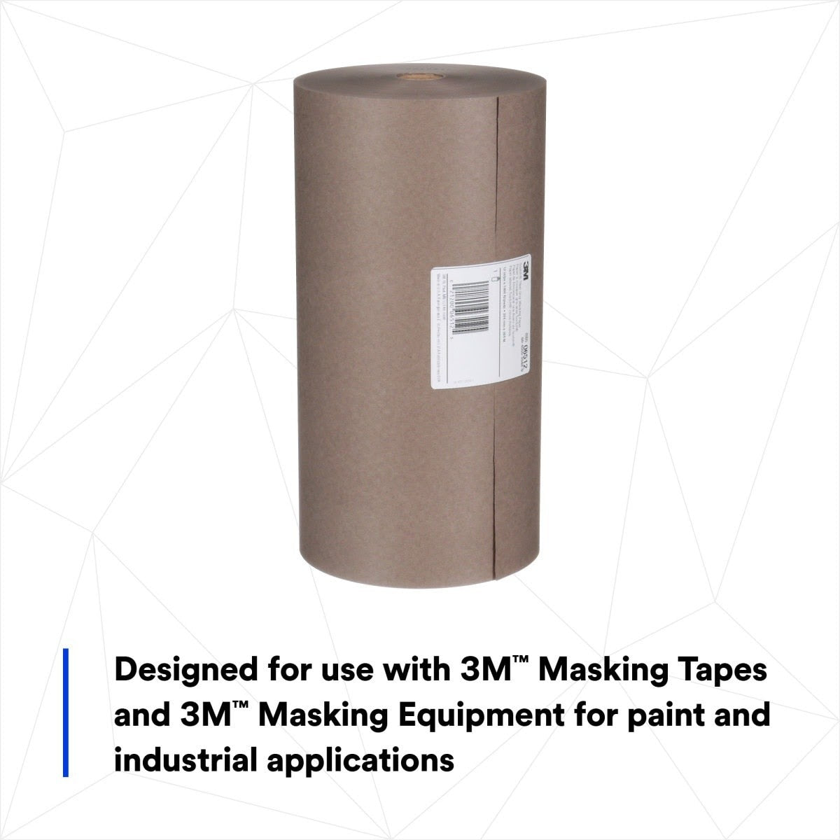 3M 06512 Scotch Steel Gray Masking Paper, 12 in x 1000 ft (7010327747) (3 Pack) - 3