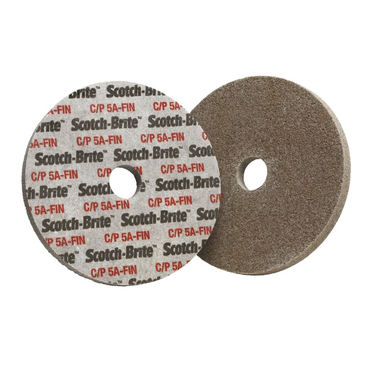 3M CP-UW Scotch-Brite Cut and Polish Unitized Wheel, 5A Fine, Tan, 4 in x 1/4 in x 3/8 in, 12100 RPM (7010328734) (20 Pack)