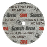 3M DP-UW Scotch-Brite Deburr & Finish PRO Unitized Wheel, 6C Medium+, 5 in x 1/4 in x 1/4 in (7010329876) (10 Pack) - 2