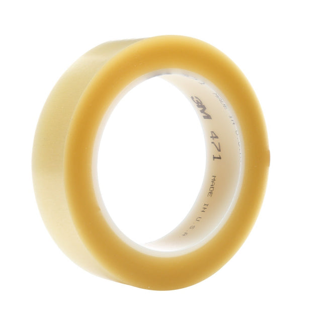 3M 471 Vinyl Tape, Transparent, 1/2 in x 36 yd, 5.2 mil (7010331559) (72 Pack)