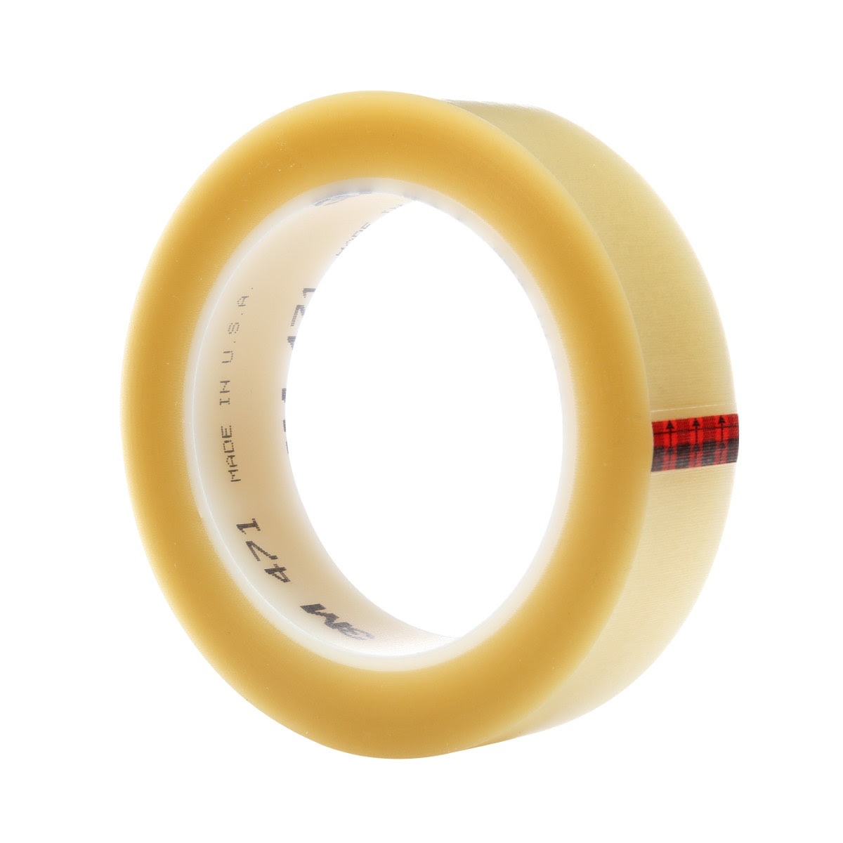 3M 471 Vinyl Tape, Transparent, 1/2 in x 36 yd, 5.2 mil (7010331559) (72 Pack) - 2