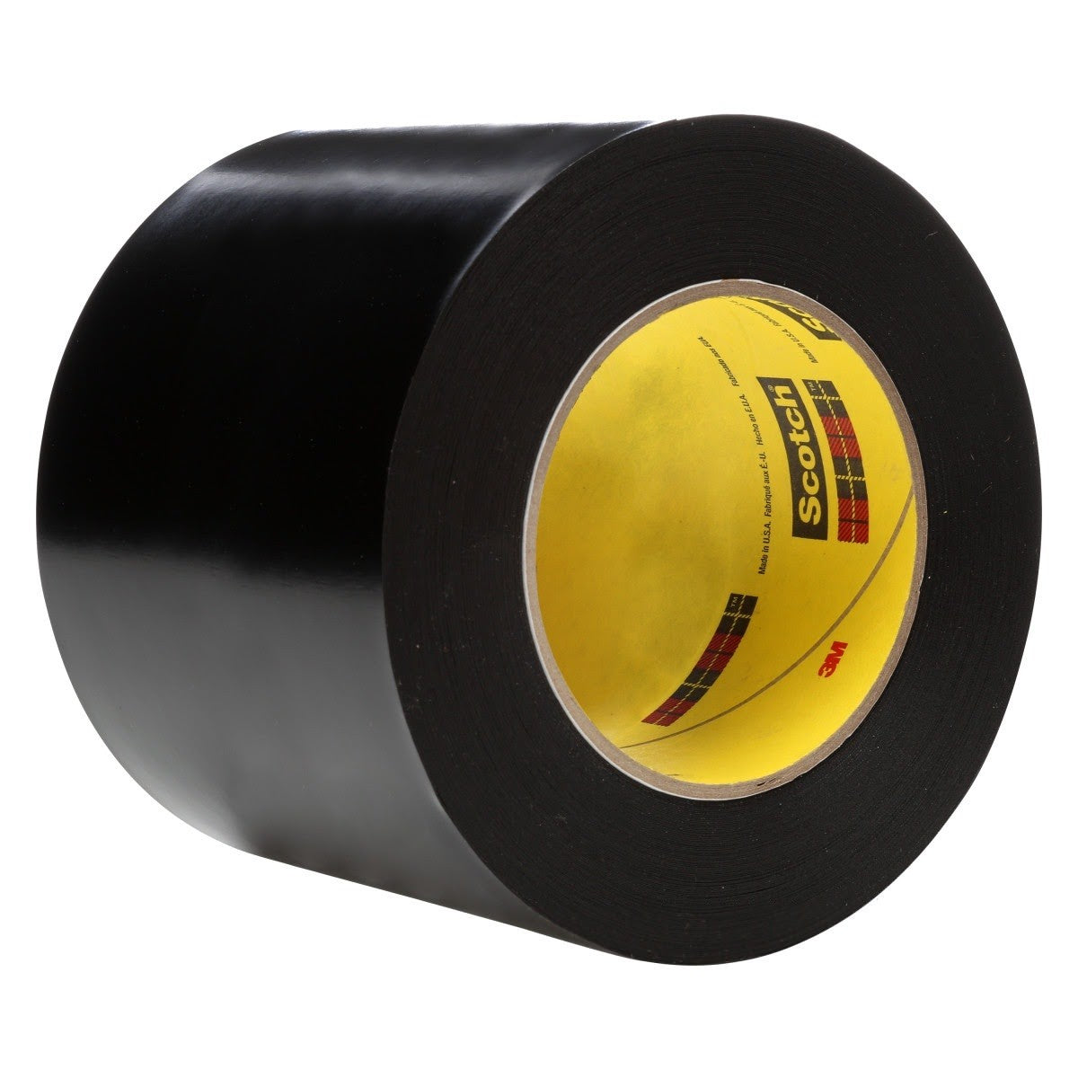 3M 472 Vinyl Tape, Black, 6 in x 36 yd, 10.4 mil (7010331572) (8 Pack)