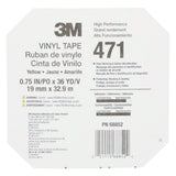 3M 471 Vinyl Tape, Yellow, 3/4 in x 36 yd, 5.2 mil (7010334520) (48 Pack) - 9