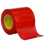 3M 5903 Outdoor Masking Poly Tape, Red, 5 in x 60 yd, 7.5 mil (7010334725) (80 Pack) - 3