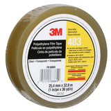 3M 483 Polyethylene Tape, Transparent, 1 in x 36 yd, 5.0 mil (483 IW) (7010335143) (36 Pack) - 4