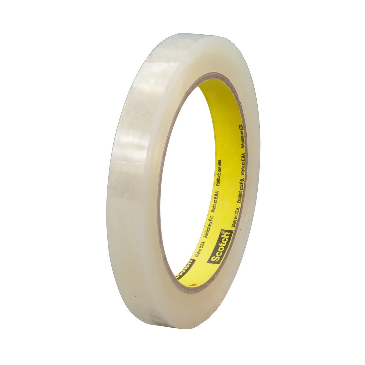 3M 640 Scotch Light Duty Packaging Tape, Clear, Clean Removal, 1/2 in x 72 yd (7010335564) (72 Pack)