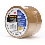 3M 375 Scotch Box Sealing Tape, Tan, 72 mm x 50 m, Individually Wrapped Conveniently Packaged (7010335881) (360Pack)