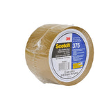 3M 375 Scotch Box Sealing Tape, Tan, 72 mm x 50 m, Individually Wrapped Conveniently Packaged (7010335881) (360Pack) - 3