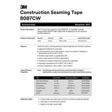 3M 8087CW Construction Seaming Tape, Red, 72 mm x 50 m (2-7/8 in x 54.6 yd), Cold Weather Sheathing, Acrylic Adhesive (7010337895) (16 Pack) - 2