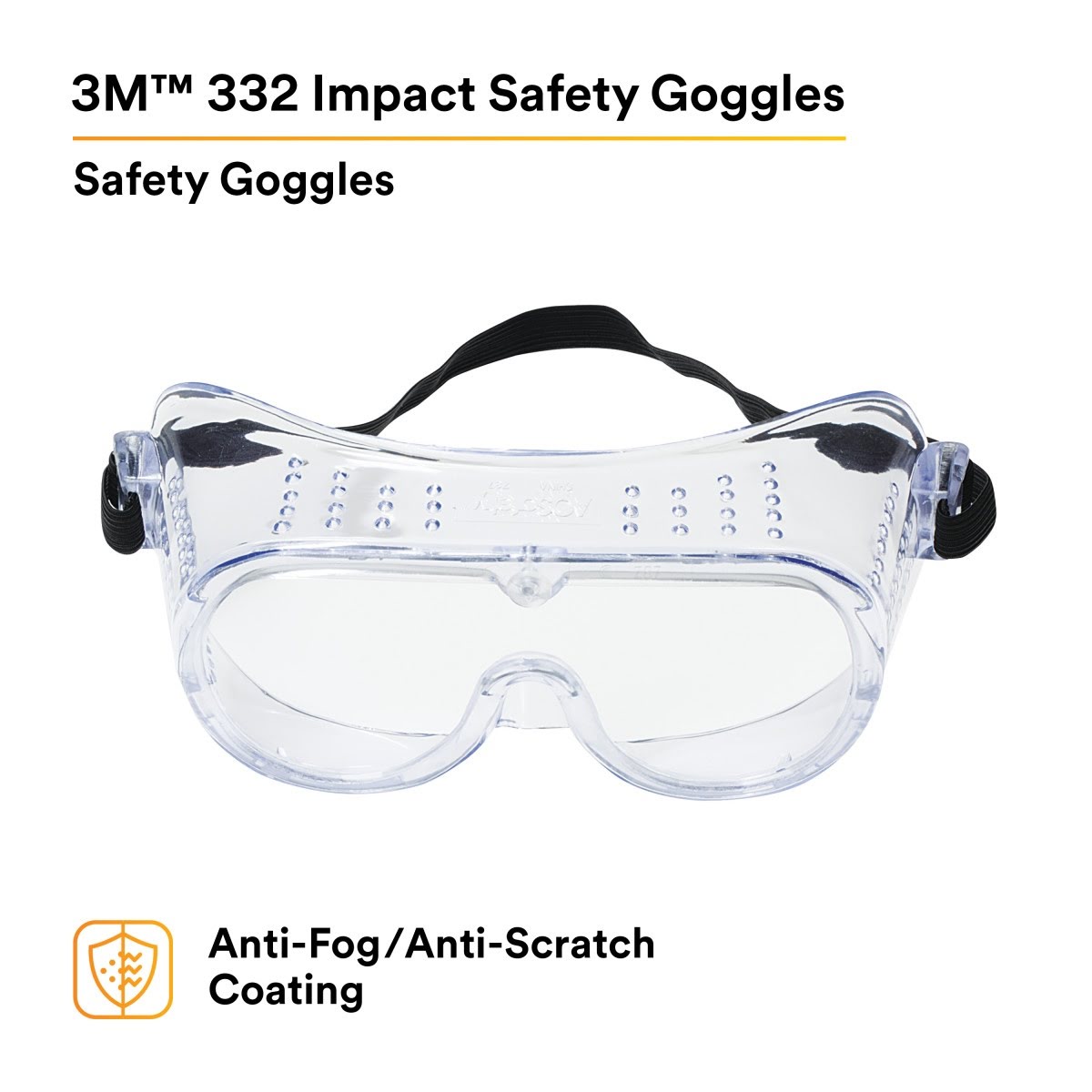 3M Impact Safety Goggles 40650-00000-10 Clear Lens (7010340634) (10 Pack) - 2
