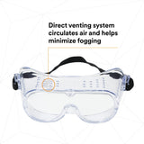 3M Impact Safety Goggles 40650-00000-10 Clear Lens (7010340634) (10 Pack) - 3