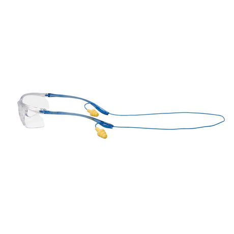 3M 11796-00000-20 Virtua Sport CCS Safety Glasses Clear Anti Fog Anti Scratch Clear Lens Blue Frame Cord Control System (7010340677) (20 Pack)