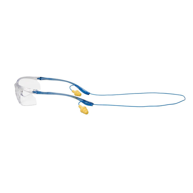 3M 11796-00000-20 Virtua Sport CCS Safety Glasses Clear Anti Fog Anti Scratch Clear Lens Blue Frame Cord Control System (7010340677) (20 Pack)