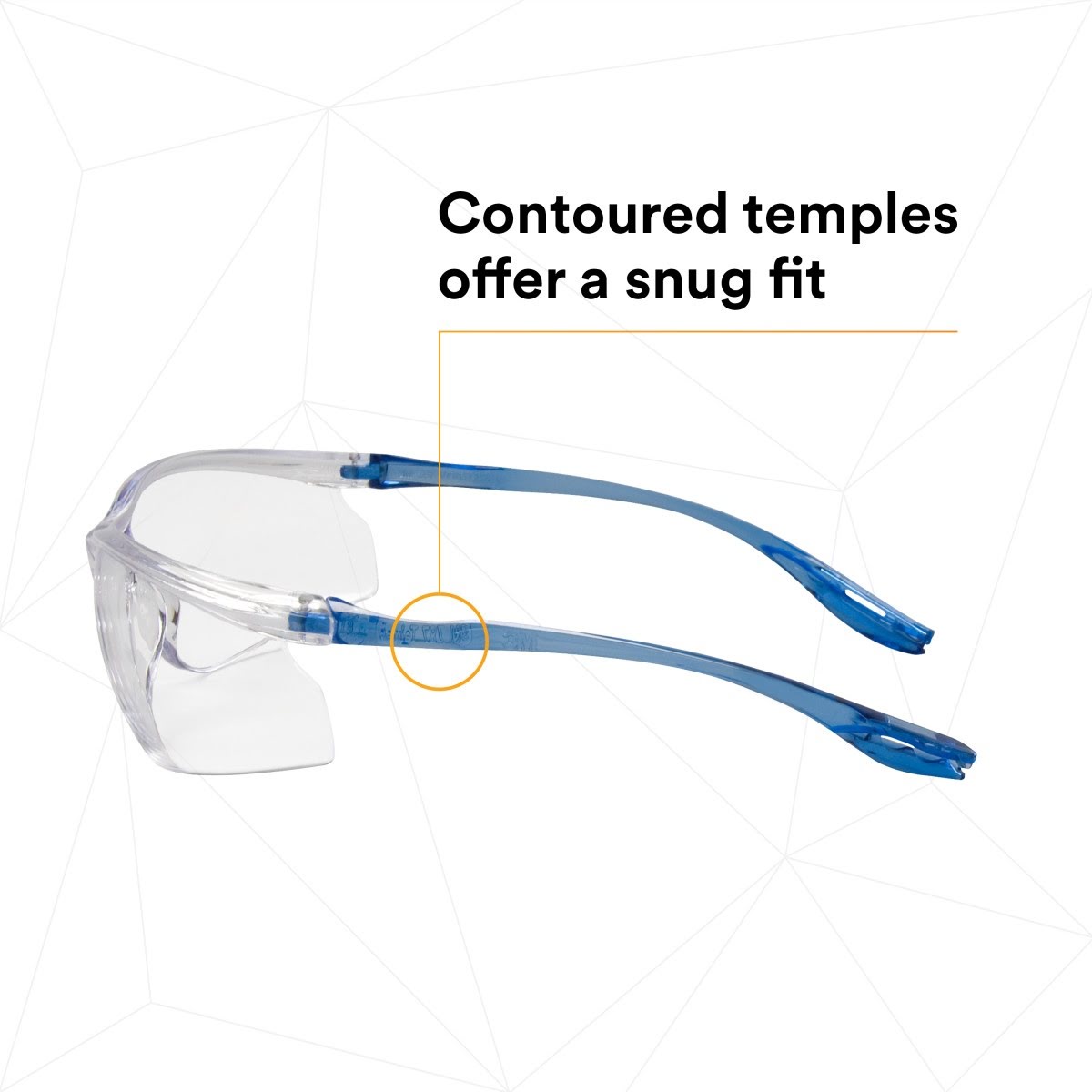 3M 11796-00000-20 Virtua Sport CCS Safety Glasses Clear Anti Fog Anti Scratch Clear Lens Blue Frame Cord Control System (7010340677) (20 Pack) - 6