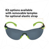 3M S1202SGAF-KT Solus 1000-Series Foam Strap, Green/Black, Grey Scotchgard Anti-fog Lens (7010341346) (20 Pack) - 4