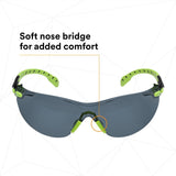 3M S1202SGAF-KT Solus 1000-Series Foam Strap, Green/Black, Grey Scotchgard Anti-fog Lens (7010341346) (20 Pack) - 6