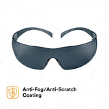3M SF302AF SecureFit Safety Glasses, Gray Lens (7010342616) (20 Pack) - 3