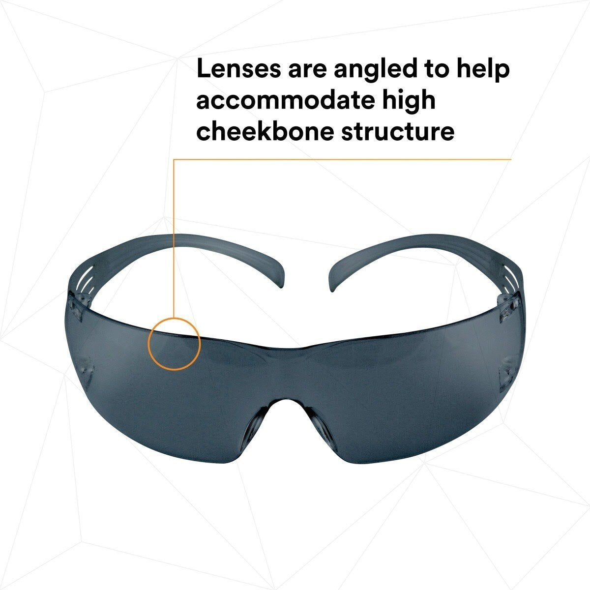 3M SF302AF SecureFit Safety Glasses, Gray Lens (7010342616) (20 Pack) - 5