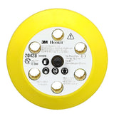 3M 20428 Xtract Hookit Backup Disc Pad, Low Profile Finishing, 6 Hole, Yellow, 3 in, 1/4-20 EXT (7010360095) (10 Pack)