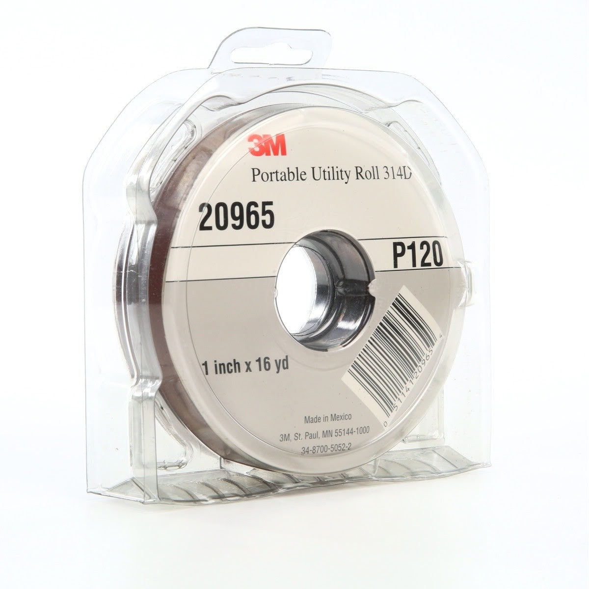 3M 314D Portable Utility Cloth, P120 J-weight, 1 in x 16 yd (7010360120) (5 Pack) - 2