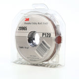3M 314D Portable Utility Cloth, P120 J-weight, 1 in x 16 yd (7010360120) (5 Pack) - 3