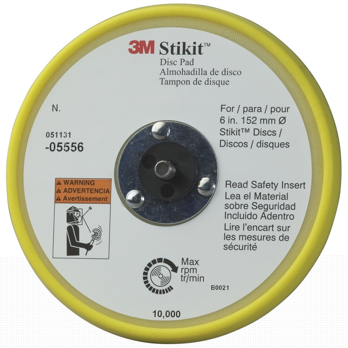 3M 28817 Stikit Low Profile Disc Pad, Extra Firm, 5 in x 3/8 in x 5/16 in, 24 external (7010361145) (10 Pack)