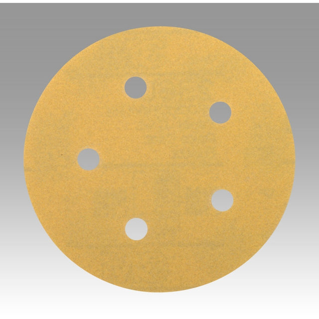 3M 255L Hookit Gold Film Disc, 5 in x NH, D/F 5 HL P120, Die 500FH (7010361575) (400 Pack)