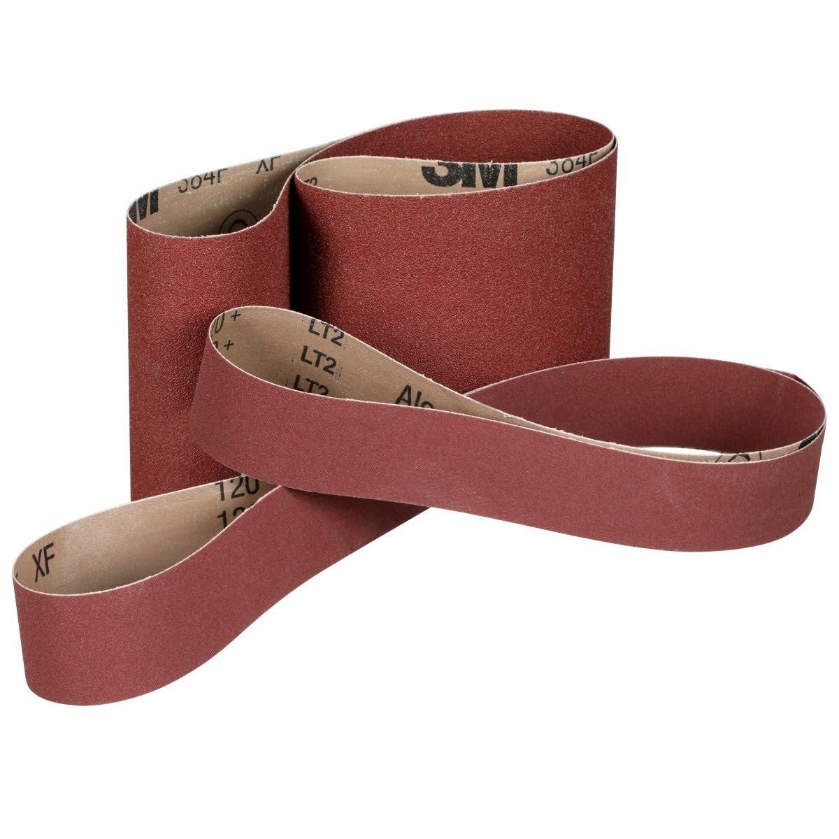 3M 384F Cloth Belt, Aluminum Oxide, 80+ XF Weight, Maroon, 1 in x 42 in, Film-lok, Single-flex (7010362617) (200 Pack) - 3