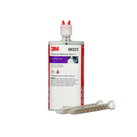 3M Universal Adhesive Black-3 Two-Part Urethane High Viscosity Gap Filling 200 mL Cartridge (08223) (7010364210) (6 Pack)