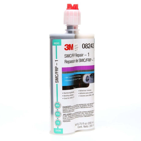 3M 08243 SMC/Fiberglass Repair Adhesive-1, Black, 200 mL Cartridge, Two-Part Urethane or Two-Part Epoxy Adhesive for Auto Repair Jobs (7010364212)