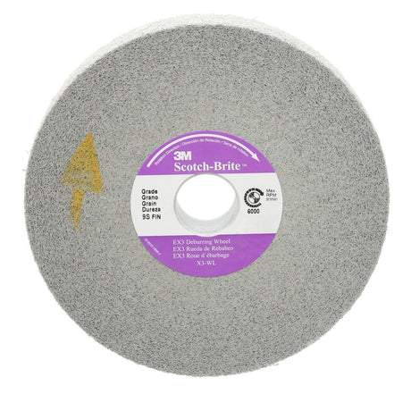 3M X3-WL Scotch-Brite EX3 Deburring Wheel, 6 in x 1/2 in x 1 in 9S FIN (7010365081) (4 Pack)