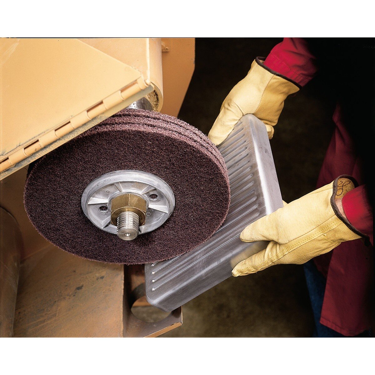 3M HS-DC Scotch-Brite High Strength Disc, A/O Medium, Maroon, 12 in x 7/8 in (7010365095) (25 Pack) - 2